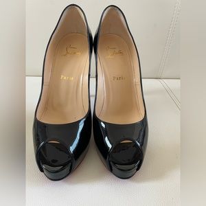 Christian Louboutin New very prive glossy black patent leather signature red